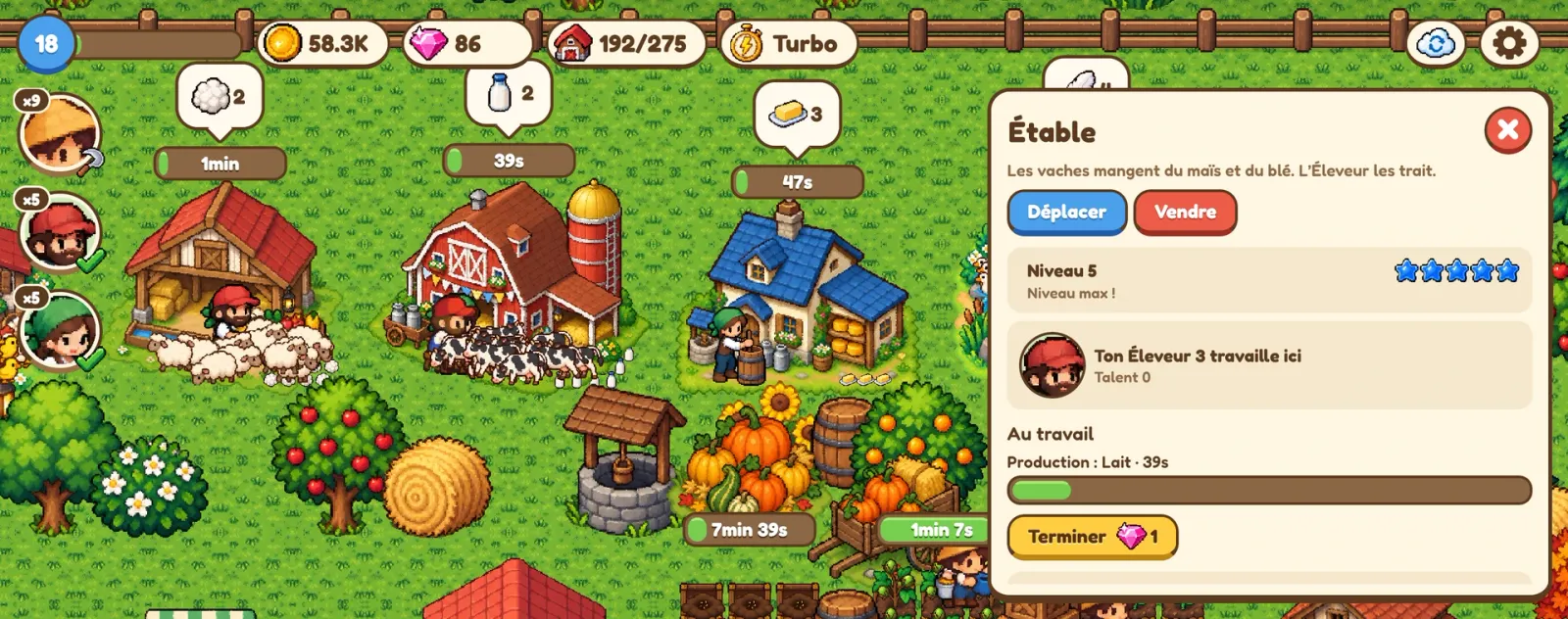 Élève poules, moutons, vaches et plus