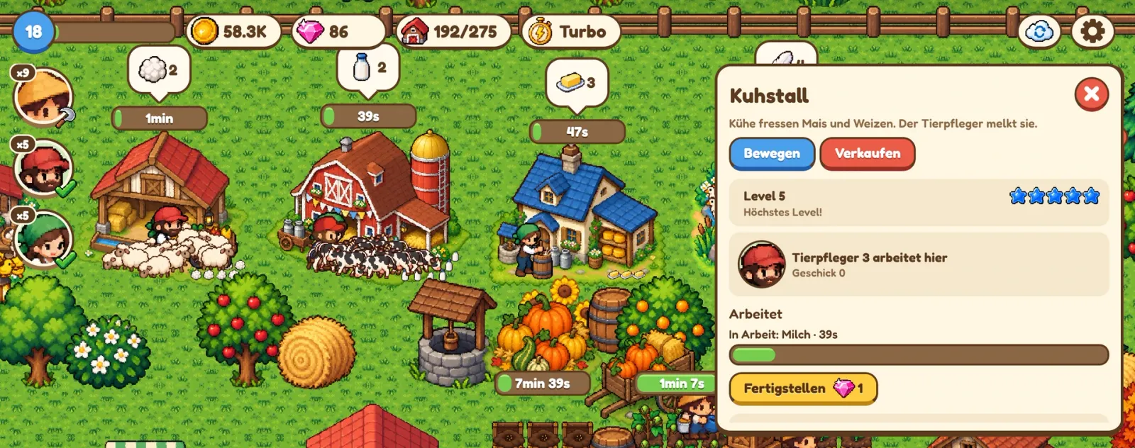 Halte Hühner, Schafe, Kühe und mehr